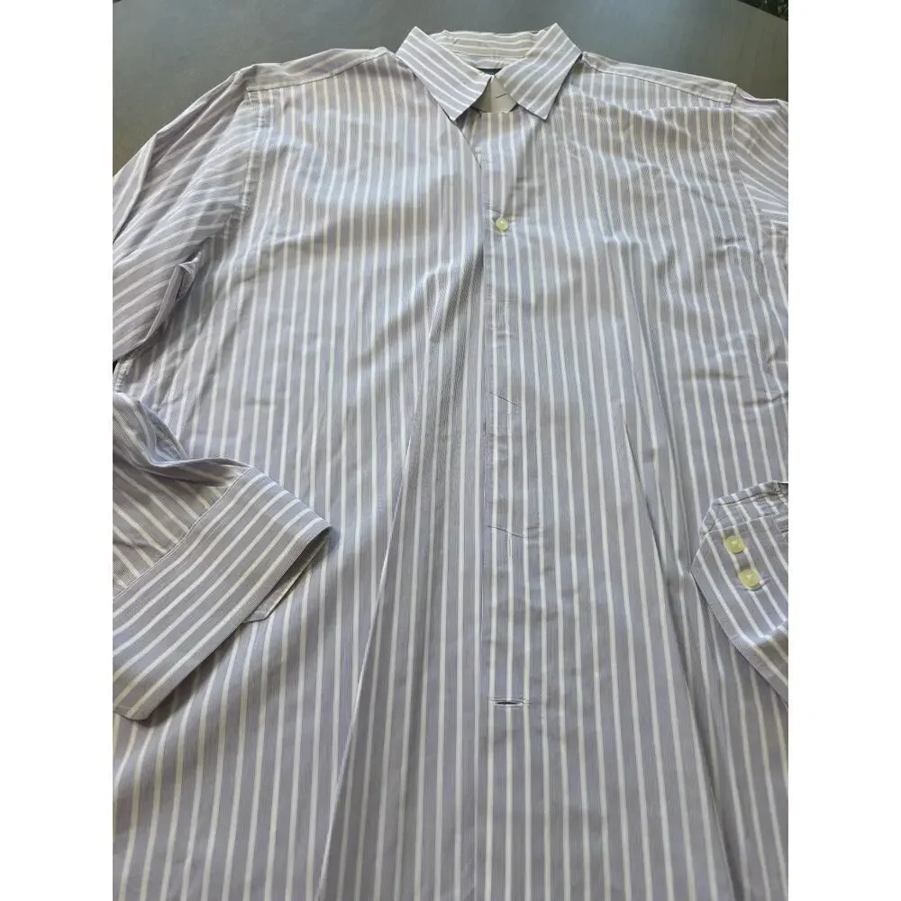 Express Design Studio Shirt Mens XL 17-17.5 Modern Fit Button Up French‎ Cuff